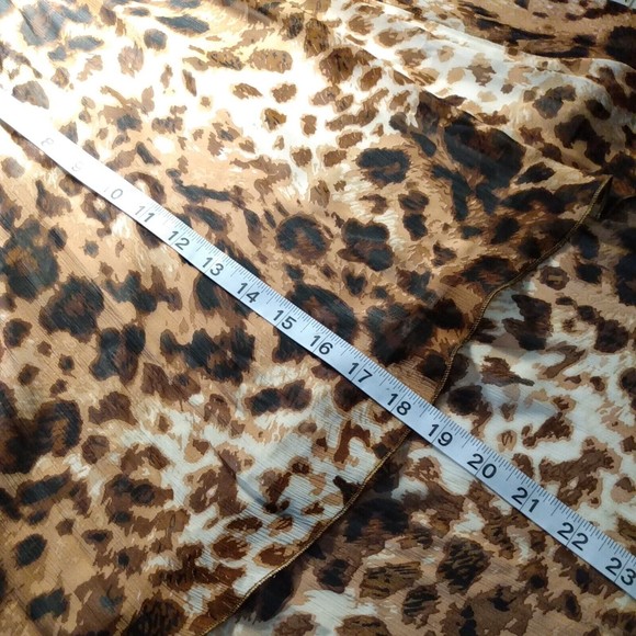 Womens Leopard Print High Low Hem mini maxi shear skirt with slip - Picture 7 of 8